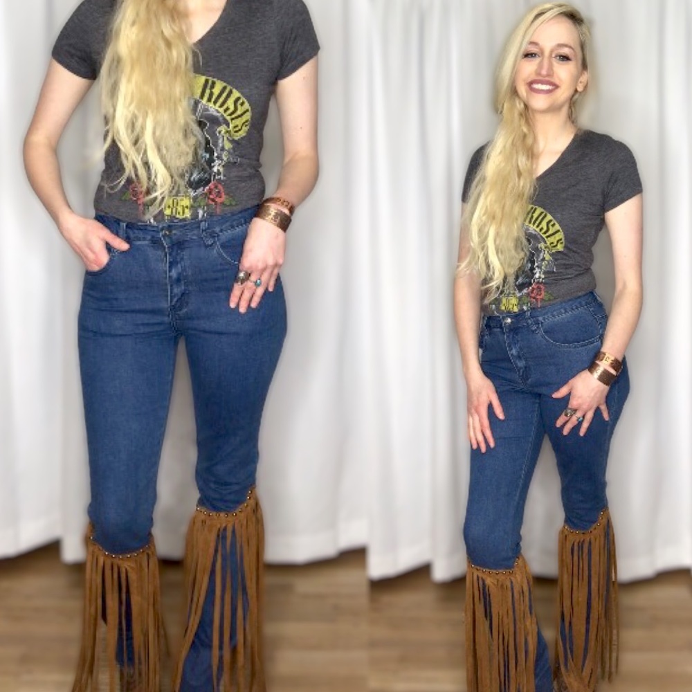 NWT L&B Studded Fringe Jeans Lucky and Blessed